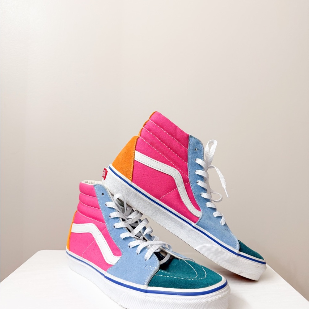 Color Block Vans High-Top Sneakers